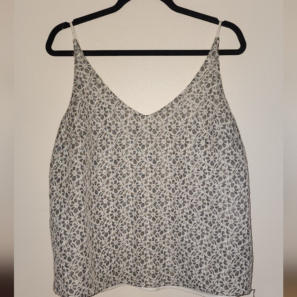 Brocade Floral Print Women's Top